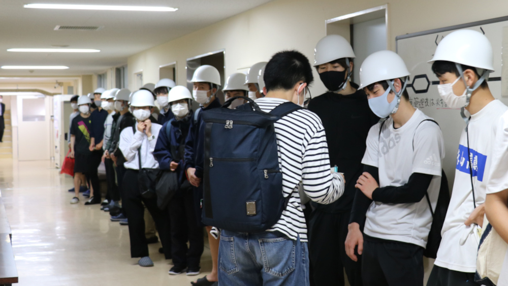 避難訓練の様子